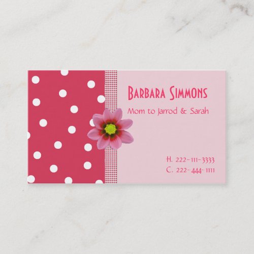 Pretty Mommy Calling Card Business Card