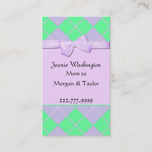 Customizable Pretty Mommy Card Business Card