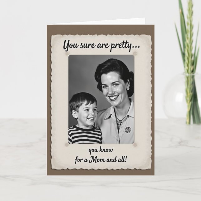 Pretty Moms Vintage Photo Card (Front)