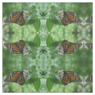 Pretty Monarch Butterfly Floral Fabric