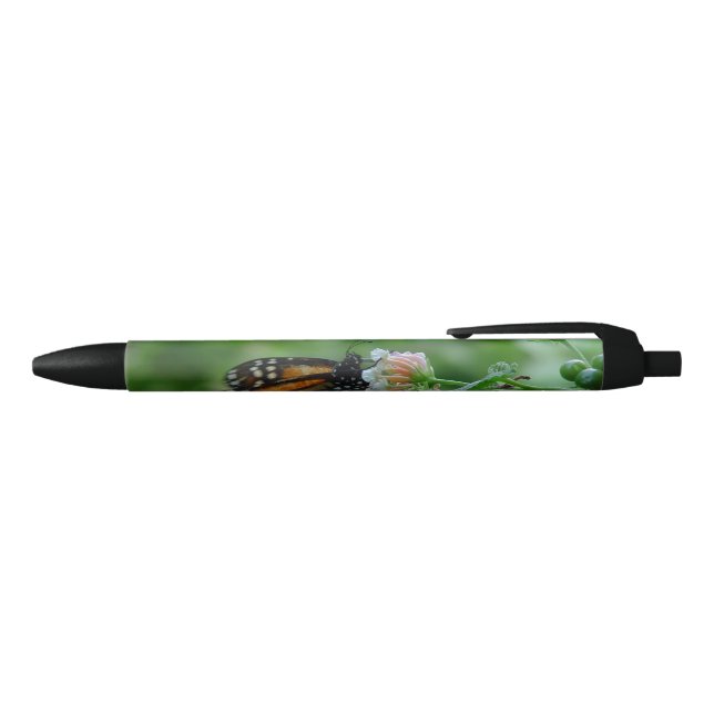 Pretty Monarch Butterfly Floral  Pen (Top)