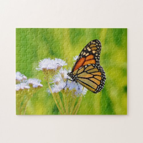 Pretty Monarch Butterfly on Wildflowers Art Puzzle