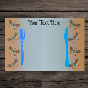 Pretty Monarch Butterlies on Blue and Burnt Orange Paper Pad