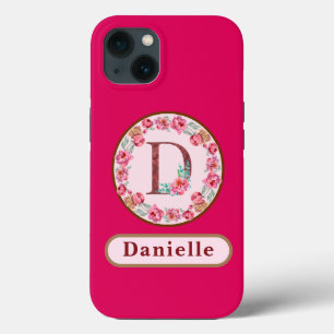 Pretty Monogram D Floral iPhone 13 Case