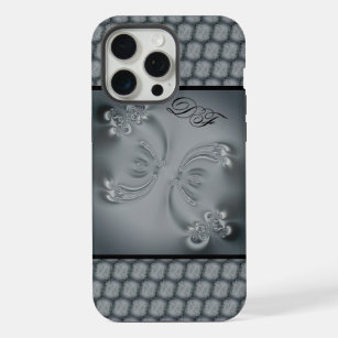 Pretty Monogram Elegant Butterfly Wings Ocean Eve iPhone 15 Pro Max Case