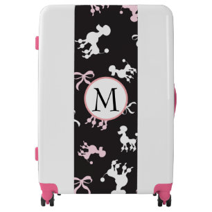 Pretty Monogram Poodles Luggage