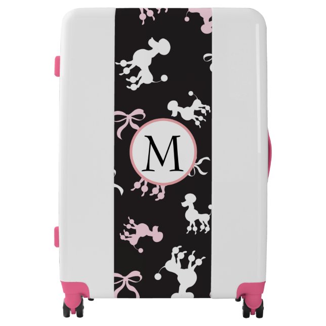 Pretty Monogram Poodles Luggage (Front)