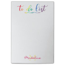 Pretty Monogrammed To Do List Modern Rainbow Post-it Notes