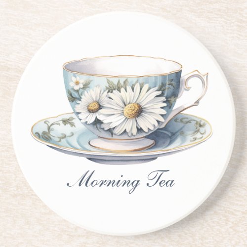 Pretty Morning Tea Floral Teacup Coaster