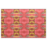 Pretty Moth on Red Flower Patterned Animal Fabric