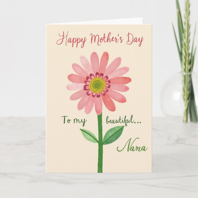 Pretty Mothers Day Design Card (Front)