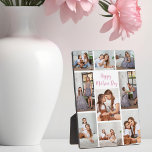 Pretty Mother's Day Mom Daughter Collage Photo Plaque<br><div class="desc">Pretty customizable picture collage photo plaque for your mom on Mother's Day. Add 9 of your favorite memories of a daughter or son with their mother. A beautiful personalized card with a thoughtful 9 photograph template and beautiful pink script.</div>