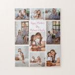 Pretty Mother's Day Photo Collage from Daughter Jigsaw Puzzle<br><div class="desc">Pretty customizable photo collage puzzle for your mom on Mother's Day. Add 9 of your favorite memories of a daughter or son with their mother. A beautiful personalized gift with a thoughtful 9 photograph template and beautiful pink script.</div>