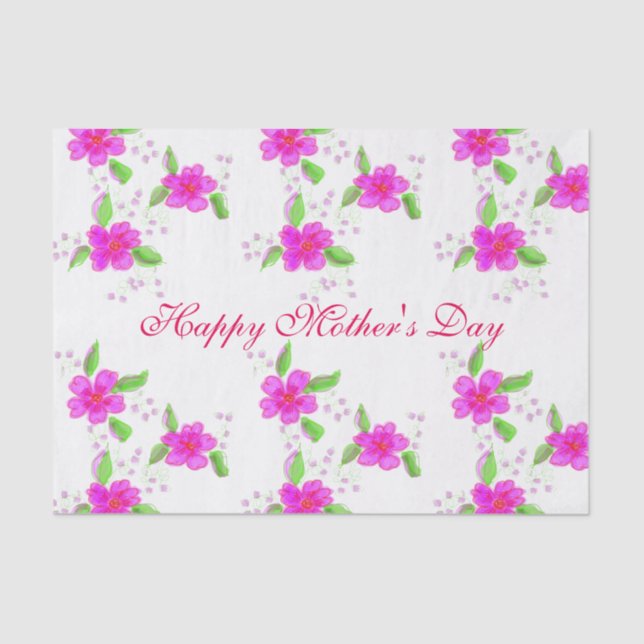 Pretty Mothers Day Tissue Paper (Front)