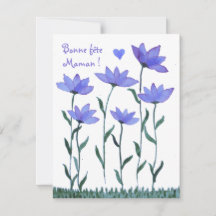 Pretty Mother's Day watercolor card