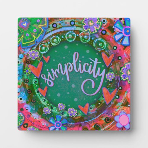 Pretty Motivational Cheerful Simplicity Floral Plaque