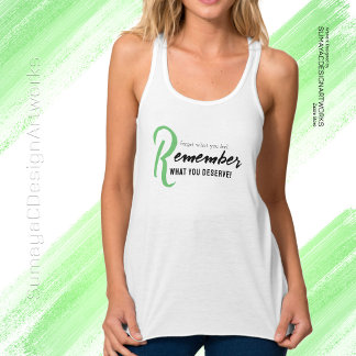 Pretty motivational Green Black Typography T-Shirt Tank Top