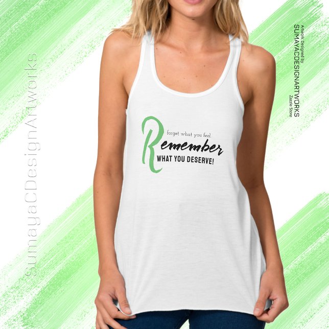 Pretty motivational Green Black Typography T-Shirt Tank Top (Creator Uploaded)