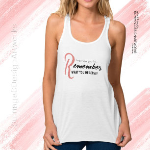 Pretty motivational Red Black Typography T-Shirt Tank Top