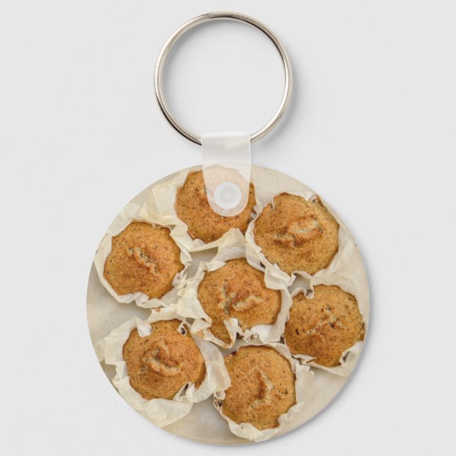 Pretty muffin pan off muffins  keychain (Front)