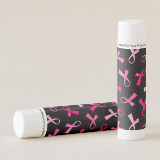 Pretty Multi Pink Breast Cancer Ribbon Pattern Lip Balm