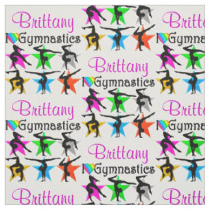 PRETTY MULTI STAR PERSONALIZED GYMNASTICS FABRIC