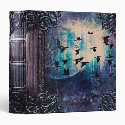 Pretty Mystic Raven Fantasy Ancient Tome Binder