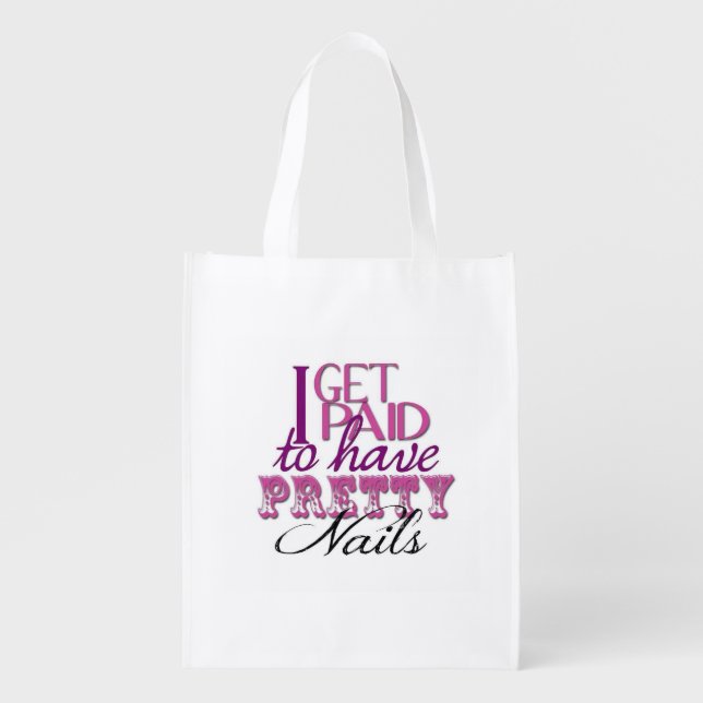 Pretty Nails Grocery Bag (Front)