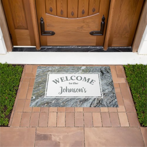 Pretty Natural Gray Rocks Stone Welcome  Doormat