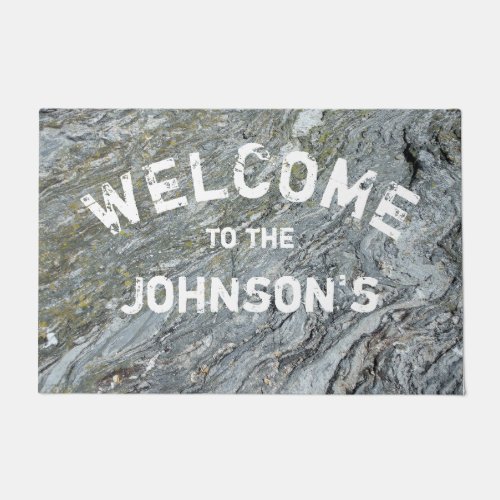 Pretty Natural Gray Rocks Stone Welcome  Doormat