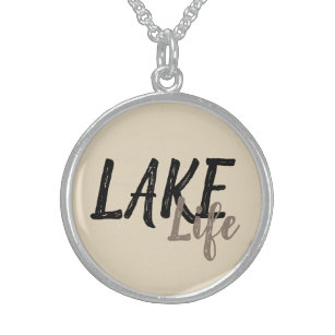 pretty nautical LAKE LIFE   Sterling Silver Necklace