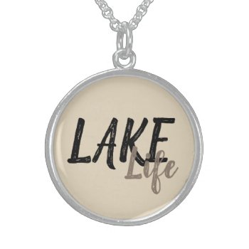 Pretty Nautical Lake Life | Sterling Silver Necklace by CarrieLeighMyers at Zazzle