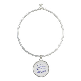 pretty nautical LIFE IS BETTER AT THE LAKE   Bangle Bracelet