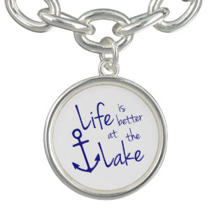 pretty nautical LIFE IS BETTER AT THE LAKE   Bracelet