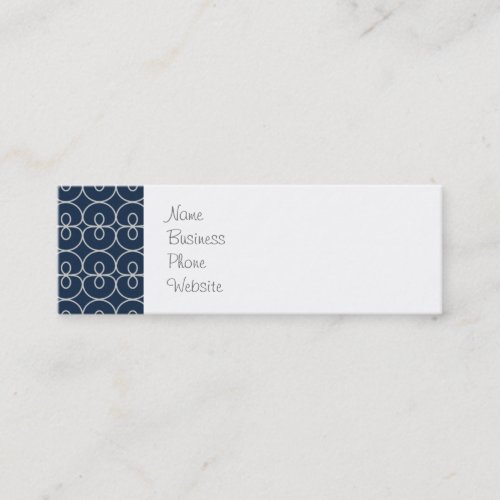 Pretty Navy Blue and Silver Pattern Design Gifts Business Card Templates