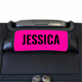 Pretty Neon Personalized Luggage Handle Wrap