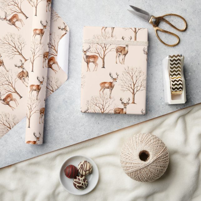 Pretty Neutral Wildlife Deer Wrapping Paper (Crafts)