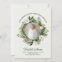 Pretty New Baby Photo Wreath Christmas Miracle