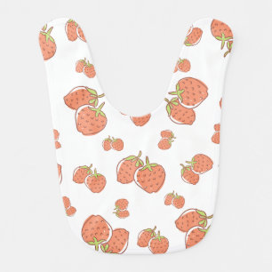 Pretty newborn gift Cute pattern strawberry pink Baby Bib