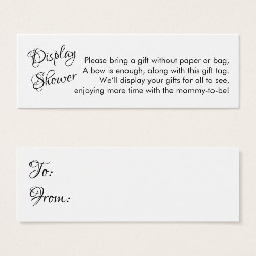 Pretty No Wrap Baby Shower Mini Gift Card