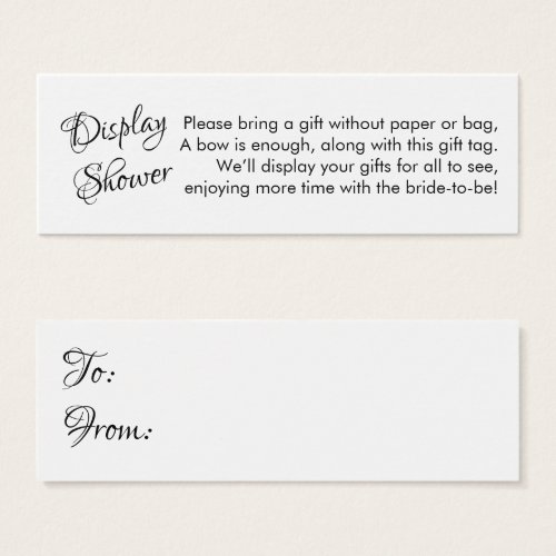 Pretty No Wrap Bridal Shower Mini Gift Card
