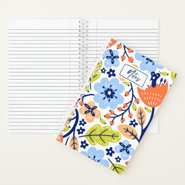 Pretty Notebook Color Floral Pattern (Inside)