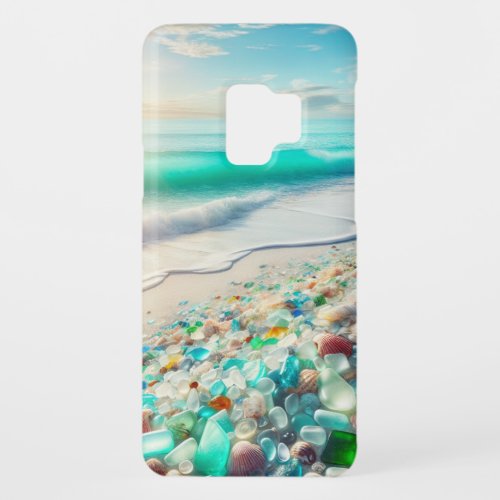 Pretty Ocean Beach with Sea Glass   Case_Mate Samsung Galaxy S9 Case