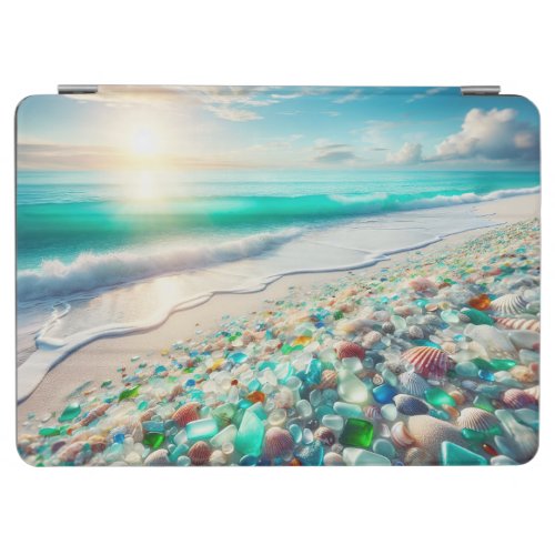 Pretty Ocean Beach with Sea Glass   iPad Air Cover