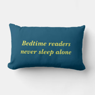 Pretty ocean blue & yellow reading lumbar pillow