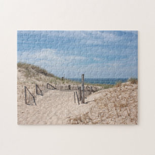 Pretty ocean scene at Race Point on Cape Cod Jigsaw Puzzle