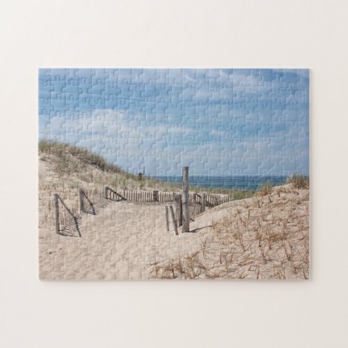 Pretty ocean scene at Race Point on Cape Cod Jigsaw Puzzle