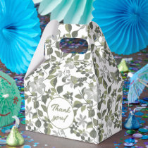 Pretty Olive Green Flowers All Occasion  Favor Boxes