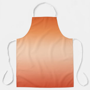 Pretty Ombre Hot Summer Orange & Apricot Gradient Apron