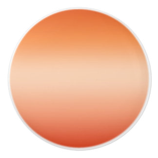 Pretty Ombre Hot Summer Orange & Apricot Gradient Ceramic Knob